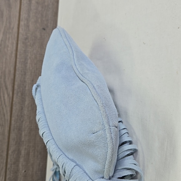Rebecca Minkoff Stylish Blue Fringe Suede Leather Crossbody Shoulder Bag - Picture 8 of 14